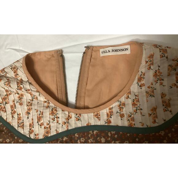 Ulla Johnson western bohemian, peasant floral print beads embellishment size 4 - Picture 8 of 8